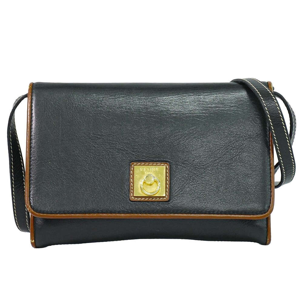 Celine Flap Shoulder Leather